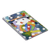 Schneemann in Schnee 2011 Notizblock (Rechte Seite)