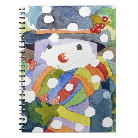 Schneemann in Schnee 2011 Notizblock (Vorderseite)