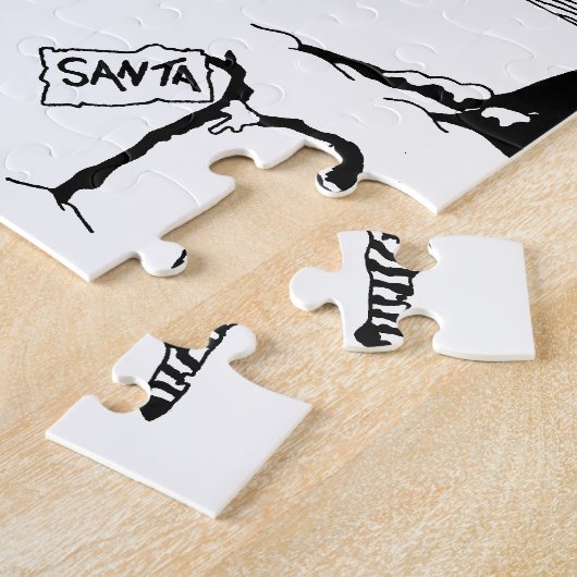 Schneemann in Schwarz und Weiß, der Weihnachten lä Puzzle (Seite)