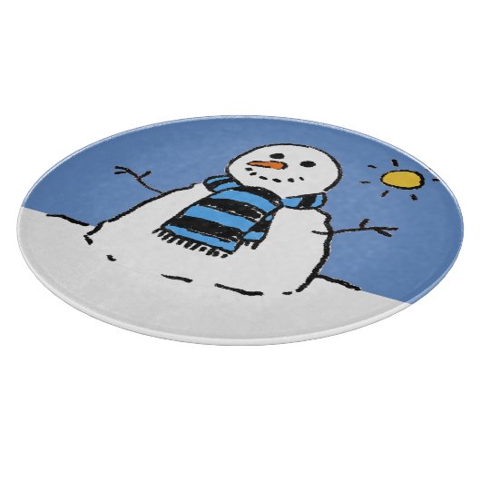 Schneemann in Sunshine Schneidebrett (Ecke)