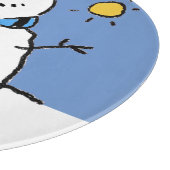 Schneemann in Sunshine Schneidebrett (Ecke)