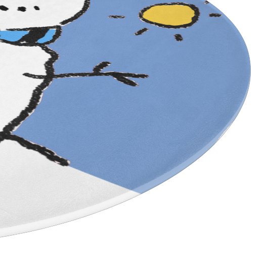 Schneemann in Sunshine Schneidebrett (Ecke)