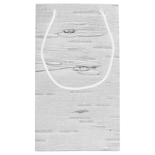 Schneemann in Weihnachten Schneeglobe auf Birne Kleine Geschenktüte (Rückseite)