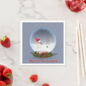 Schneemann in Weihnachten Schneeglobe Serviette (Beispiel)