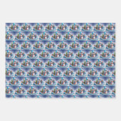 Schneemann in Winterlandschaft -  Geschenkpapier Set (Vorderseite 3)