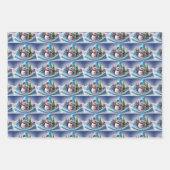 Schneemann in Winterlandschaft -  Geschenkpapier Set (Vorderseite 2)