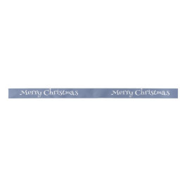 Schneemann in Winterlandschaft -  Satinband