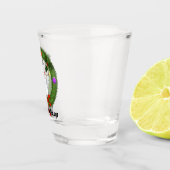 Schneemann in Wreath Shot Glass Schnapsglas (Rechts)