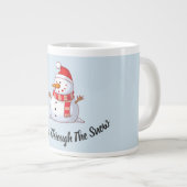 Schneemann Jumbo-Tasse (Vorderseite Rechts)