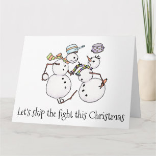Schneemann Kampf Karte