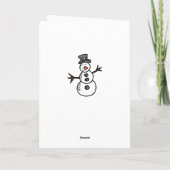Schneemann Karte (Rückseite)