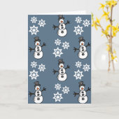 Schneemann Karte (Gelbe Blume)