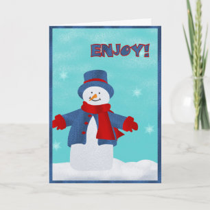 Schneemann-Karte Feiertagskarte