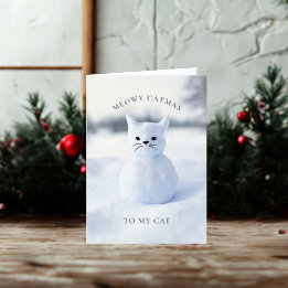 Schneemann Katze Meowy Weihnachten Weihnachtskarte