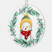 Schneemann-Keramik Keramik Ornament (Links)