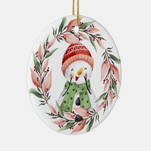 Schneemann-Keramik Keramik Ornament (Rechts)