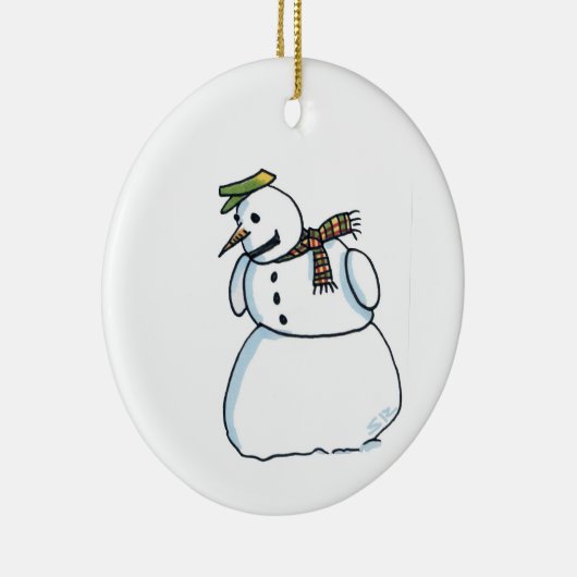 Schneemann-Keramik Keramik Ornament (Rechts)