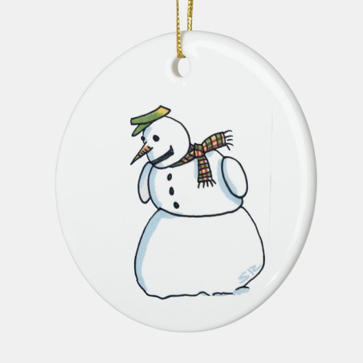 Schneemann-Keramik Keramik Ornament (Links)