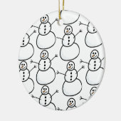Schneemann Keramik Ornament (Links)