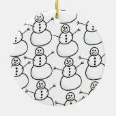 Schneemann Keramik Ornament (Hinten)