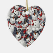 Schneemann Keramik Ornament (Rechts)