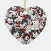 Schneemann Keramik Ornament (Hinten)