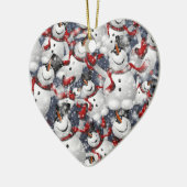 Schneemann Keramik Ornament (Links)