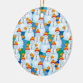 Schneemann Keramik Ornament (Links)