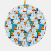 Schneemann Keramik Ornament (Hinten)