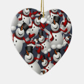 Schneemann Keramik Ornament (Rechts)