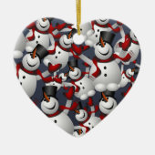Schneemann Keramik Ornament (Vorne)