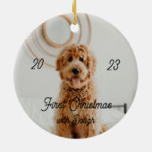 Schneemann Keramik Ornament (Hinten)