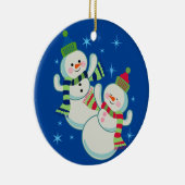 Schneemann Keramik Ornament (Rechts)