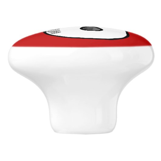 Schneemann Keramikknauf (Seitenansicht)