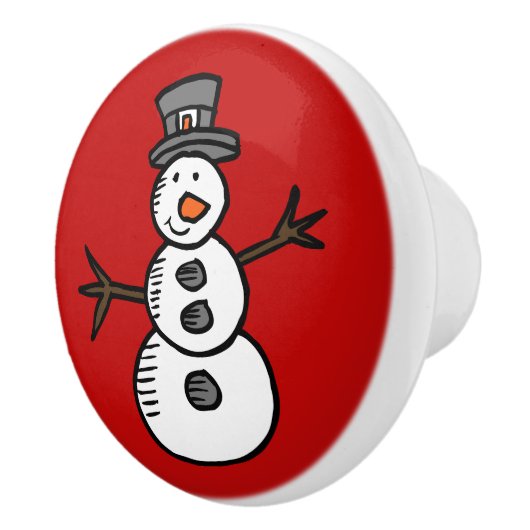 Schneemann Keramikknauf (Rechts)