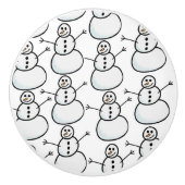 Schneemann Keramikknauf (Vorderseite)