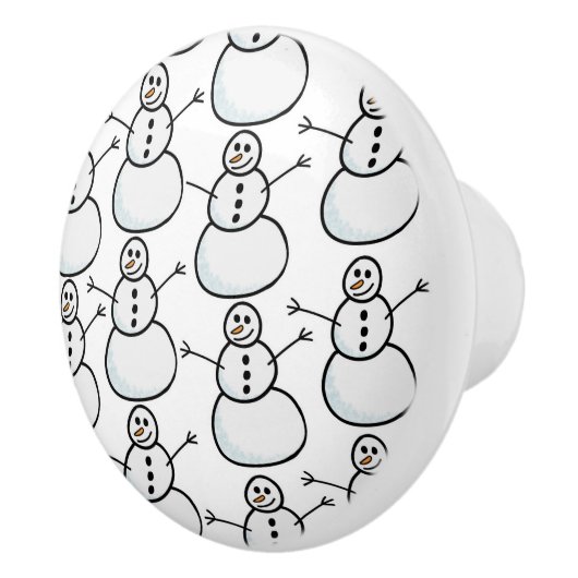 Schneemann Keramikknauf (Rechts)