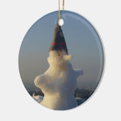 Schneemann Keramikornament (Links)