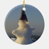 Schneemann Keramikornament (Hinten)