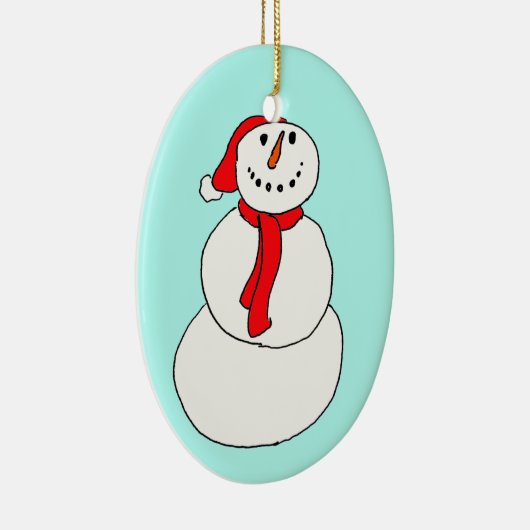 Schneemann Keramikornament (Rechts)