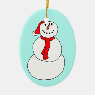 Schneemann Keramikornament