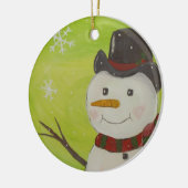 Schneemann Keramikornament (Links)