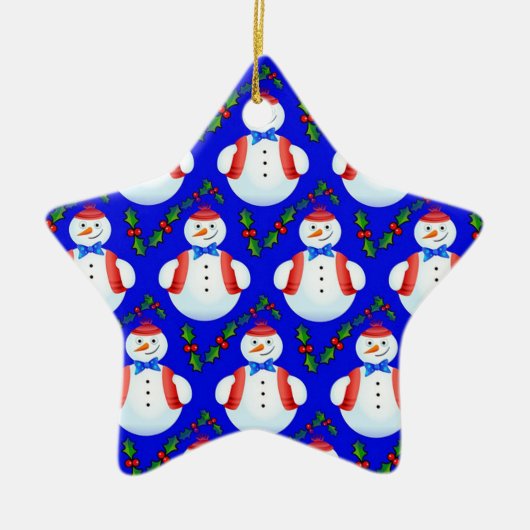 Schneemann Keramikornament (Vorne)
