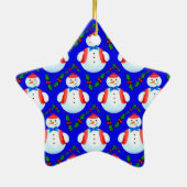 Schneemann Keramikornament (Hinten)