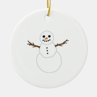 Schneemann Keramikornament
