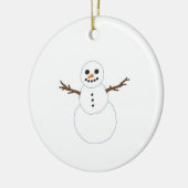 Schneemann Keramikornament (Links)