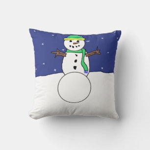 Schneemann-Kissen Cartoon Kissen