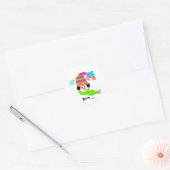 Schneemann Klassischer Rund Sticker (Umschlag)