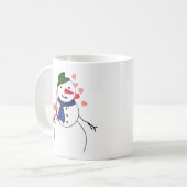 Schneemann kleiner verliebter Junge Kaffeetasse (Vorderseite Links)