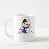 Schneemann kleiner verliebter Junge Kaffeetasse (Links)